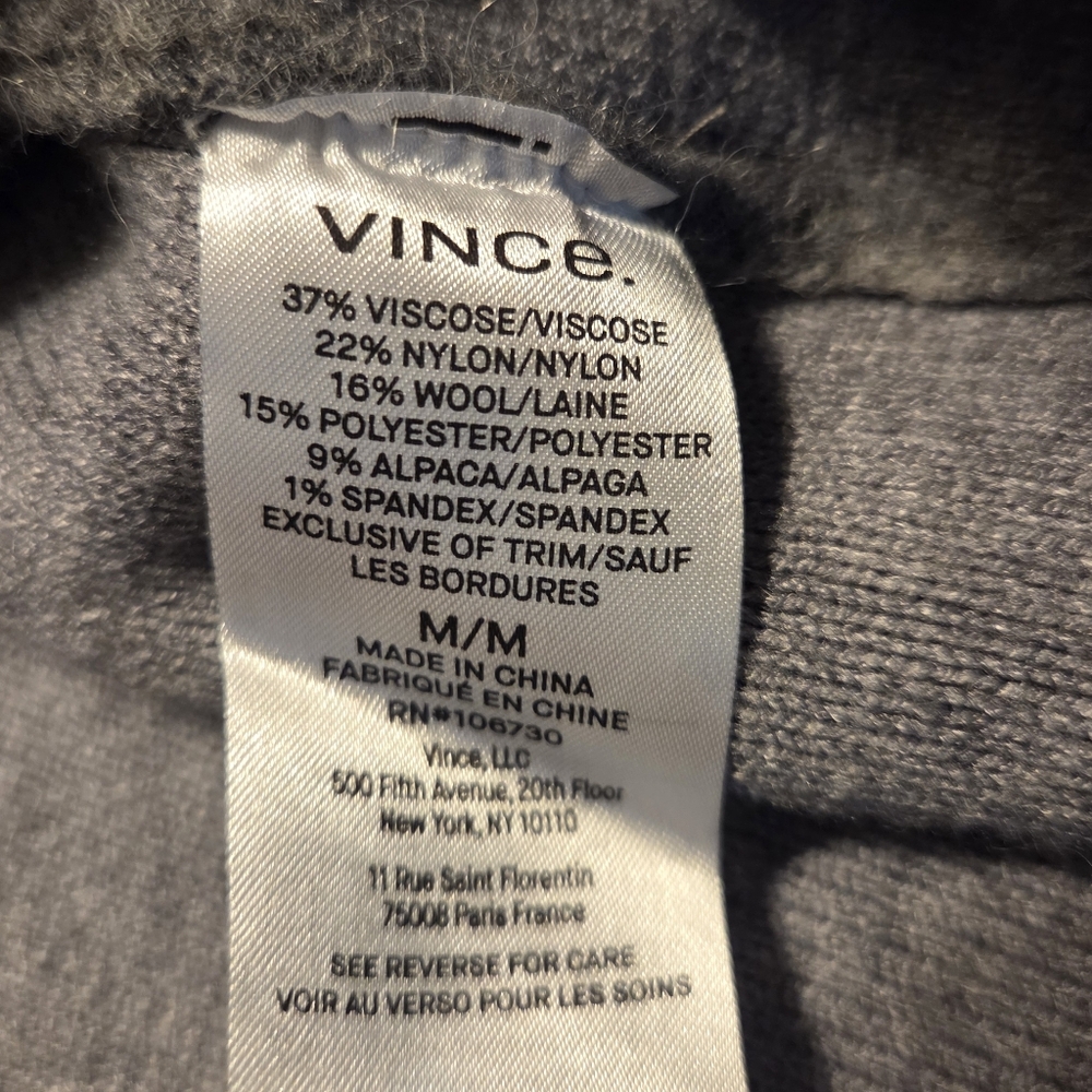 Vince Gray Open-Front Long Cardigan Sweater - Picture 10 of 11